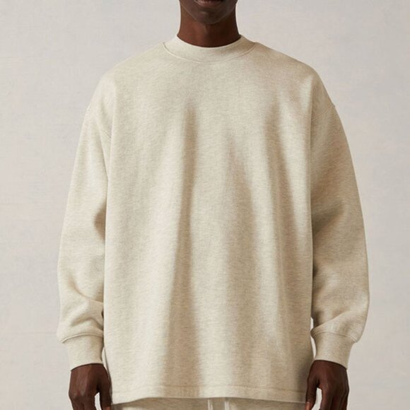FEAR OF GOD Essentials Relaxed Crewneck - Light Oatmeal Spring 2022 - Picture 3 of 7
